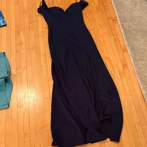B Darlin Midnight Blue Formal Dress